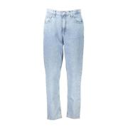 Hoge Taille Tapered Katoenen Jeans Tommy Hilfiger , Blue , Dames