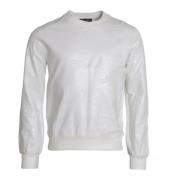 Witte Katoenen Logo Sweatshirt Dolce & Gabbana , White , Heren