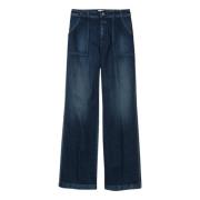 Aria Blauwe Flared Jeans Closed , Blue , Dames