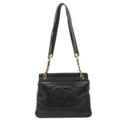 Pre-owned Leather totes Chanel Vintage , Black , Dames