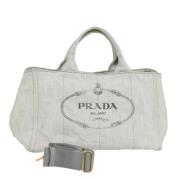 Pre-owned Canvas prada-bags Prada Vintage , Gray , Dames