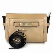 Pre-owned Leather shoulder-bags Coach Pre-owned , Beige , Dames