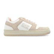 Sportschoenen met logo Emporio Armani EA7 , Beige , Dames