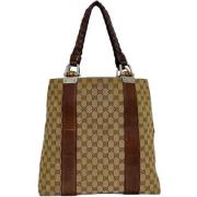 Pre-owned Leather gucci-bags Gucci Vintage , Beige , Dames