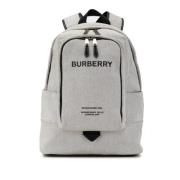 Pre-owned Leather backpacks Burberry Vintage , Gray , Dames