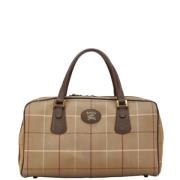 Pre-owned Leather travel-bags Burberry Vintage , Beige , Dames