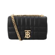 Pre-owned Leather shoulder-bags Burberry Vintage , Black , Dames