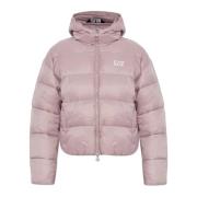 Gewatteerde jas met capuchon Emporio Armani EA7 , Pink , Dames