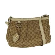 Pre-owned Canvas gucci-bags Gucci Vintage , Beige , Dames