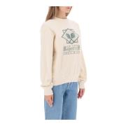 Contrasterend Racquet Club Sweatshirt Sporty & Rich , Beige , Dames