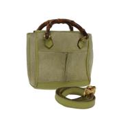 Pre-owned Suede gucci-bags Gucci Vintage , Green , Dames