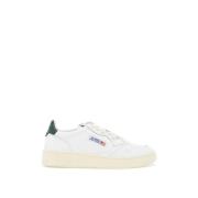 Geperforeerde leren lage sneakers met logo Autry , White , Heren