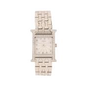 Pre-owned Metal watches Hermès Vintage , Gray , Dames