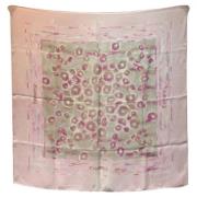 Pre-owned Silk scarves Chanel Vintage , Pink , Dames