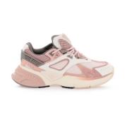 Sneakers van mesh en leer met gradient tussenzool Amiri , Pink , Dames