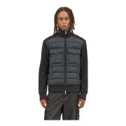 Gewatteerde Zip-Up Vest Moncler , Black , Heren