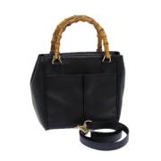 Pre-owned Leather gucci-bags Gucci Vintage , Black , Dames