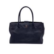 Pre-owned Leather chanel-bags Chanel Vintage , Blue , Dames