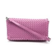 Pre-owned Leather crossbody-bags Bottega Veneta Vintage , Pink , Dames