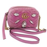 Pre-owned Velvet gucci-bags Gucci Vintage , Pink , Dames