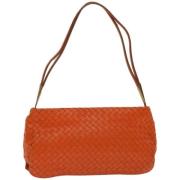 Pre-owned Leather shoulder-bags Bottega Veneta Vintage , Orange , Dame...