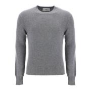 Kasjmier Crewneck Pullover met Geborduurd Logo Ami Paris , Gray , Here...