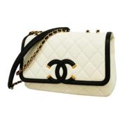 Pre-owned Leather chanel-bags Chanel Vintage , Beige , Dames