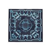 Pre-owned Silk scarves Hermès Vintage , Blue , Dames