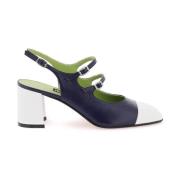 Lakleren Slingback Mary Jane Carel , Blue , Dames