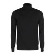 Turtleneck Sweater Paolo Pecora , Black , Heren