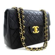 Pre-owned Leather chanel-bags Chanel Vintage , Black , Dames