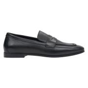 Zwarte loafers voor dames gemaakt van Italiaans echt leer Estro , Blac...