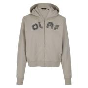 Scribble Rits Hoodie Olaf Hussein , Brown , Dames