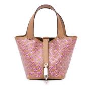 Pre-owned Leather handbags Hermès Vintage , Pink , Dames