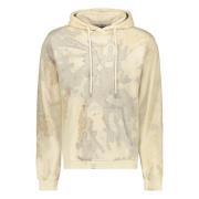 Tie Dye Katoenen Hoodie John Elliott , Beige , Heren