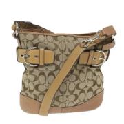 Pre-owned Canvas shoulder-bags Coach Pre-owned , Beige , Dames