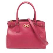 Pre-owned Leather totes Salvatore Ferragamo Pre-owned , Pink , Dames