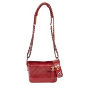 Pre-owned Leather chanel-bags Chanel Vintage , Red , Dames