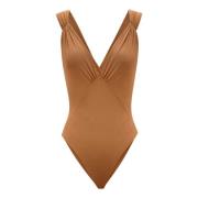 Stijlvolle Bodywear voor Dagelijks Comfort Saint Laurent , Brown , Dam...