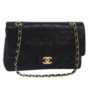 Pre-owned Leather chanel-bags Chanel Vintage , Black , Dames