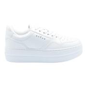 Witte Leren Veterschoenen voor Vrije Tijd Hogan , White , Dames