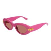 Vrouwelijke Cat-Eye Zonnebril Bottega Veneta , Pink , Dames