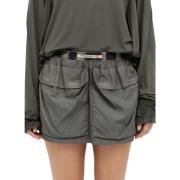 Minirok met Contrasterende Tailleband Diesel , Gray , Dames