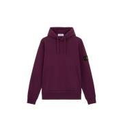 Bordeauxrode Hoodie van Fleece Stone Island , Purple , Heren