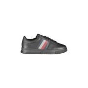 Zwarte Sneaker met Contrastdetails Tommy Hilfiger , Black , Heren