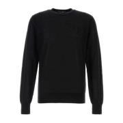 Luxe Zwarte Cashmere Sweater Dolce & Gabbana , Black , Heren