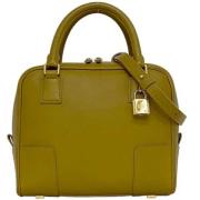 Pre-owned Leather handbags Loewe Pre-owned , Yellow , Dames