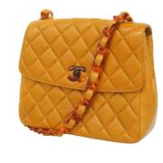 Pre-owned Leather chanel-bags Chanel Vintage , Brown , Dames