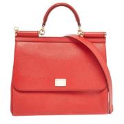 Pre-owned Leather handbags Dolce & Gabbana Pre-owned , Red , Dames