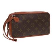 Pre-owned Canvas clutches Louis Vuitton Vintage , Brown , Dames